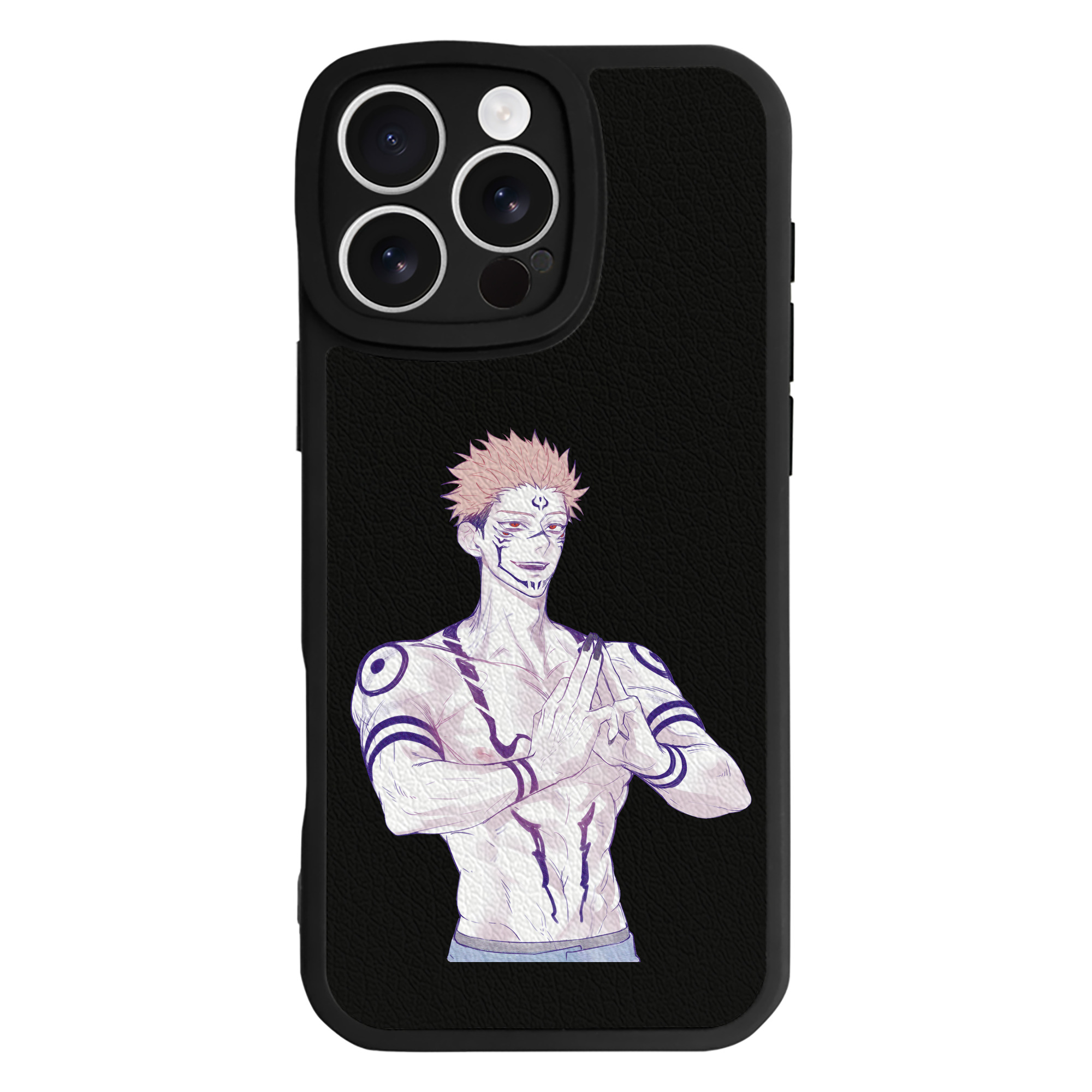 （画像用） 呪術廻戦 Jujutsu Kaisen 【iPhone 16シリーズ対応】シリコンスマホケース（レザー調） 材質：シリコン